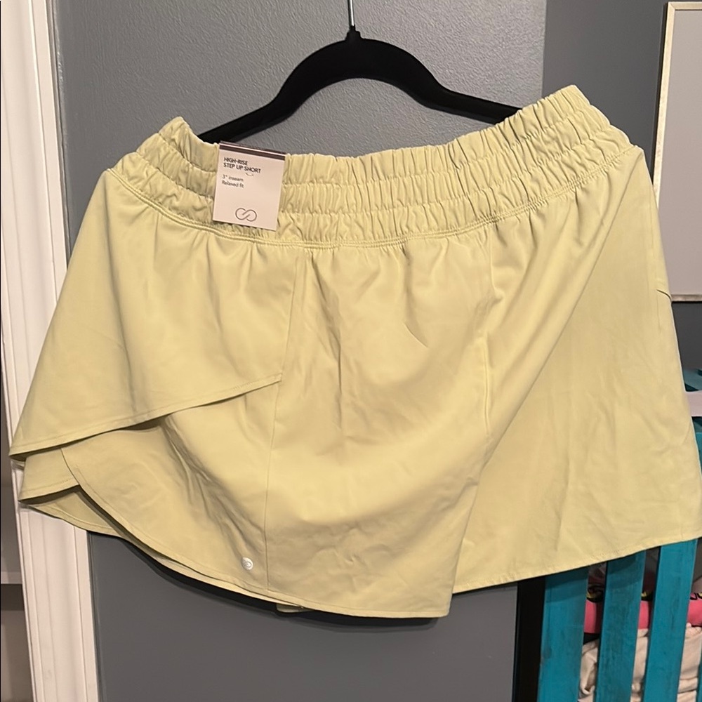 Women's Athletic Shorts in Light Yellow